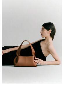 Women's Handheld Shoulder Bag - Black Cherry Red - View 4