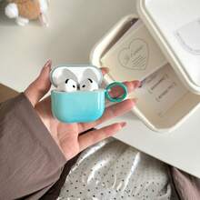 Minimalist Pink Ombre & Washed Blue Ombre Earphone Case Compatible With AirPods Pro 2, Cute Apple 4 Minimalist 3 New 1/2 Generation Earphone Case For Women - Multicolor - View 11