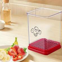 Feliator manual multifuncțional de bucătărie - tăietor de fructe și legume din oțel inoxidabil, feliator transparent de fructe, potrivit pentru bucătăria de acasă, camping în aer liber - Multicolor - Vizualizare 4