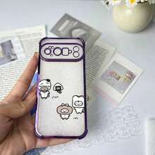 かわいいカートゥーンスタイルのひつじの形をしたパンキャラクターのSenのシーンのスマホケース、落下防止、保護するエアバッグ、TPUコーティングフレーム、オリジナルカラーを際立ったたせる透明度の高い素材。 17、16、15、14、13、12、11 Plus、17 Pro、17 Pro Max、17 Airおよびシリーズ、Pixel 8A、Pixel 10 Proシリーズと互換性があります。 お友達、愛する人、または自分自身を分けるへの晴れらしい贈呈り物です。 - 濃い紫 - チェックする 4
