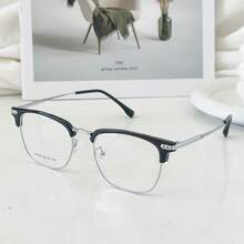 MELINDA MODA Eyeglass Frames For Women And Men, Metal Fashion - Đen Bạc - Xem 6