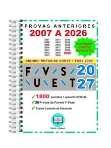 Fuvest 1 Fase Provas 2007 a 2026 Gabarito Oficial - Branco - Visão 6