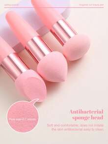 3 Pcs Mushroom Head Powder Puff Super Soft Air Cushion Makeup Egg Dual Use Powder Sponge Foundation BB Cosmetic Tool, Beauty Tool, Face Puff, Beauty Enthusiasts, Breathable Material, Lightweight Texture, Dualuse Sponge, Skinfriendly Sponge - Multicolor - View 4