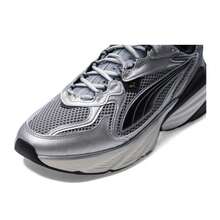 Puma 男女通用银色休闲鞋 Fade Nitro LS，舒适轻便缓震回弹简约户外日常运动经典复古休闲鞋 406203-04 - 銀灰色/黑色 - 查看 7
