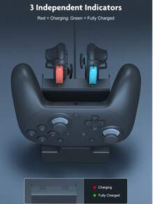 TOPWOLF Switch2 3-In-1 Charging Station, Suitable As A Holiday Gift - Black - View 5