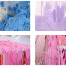 Valentine's Day Curtain - Heart-Shaped Lace Curtain For Valentine's Day Party Decoration, Bathroom Curtain - Red - View 11