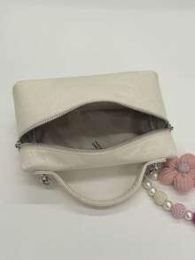 韩式奢华小众设计手提包，女士新款时尚简约休闲日常通勤单肩斜挎包 - 米色 - 查看 8