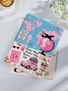 Travel IPad Case,Compatible With IPad 9.7/10.2/10.5/10.9/12.9/Pro 11, 10th Gen,Compatible With Samsung Galaxy Tab S6 Lite 10.4 Inch,Compatible With Kindle Paperwhite 12th Gen 2024,Kindle (11th Generation) 2022 Release,Soft Anti-Fall Protection,Smart Stand/Automatic Wake Up/Sleep - Multicolor - View 3