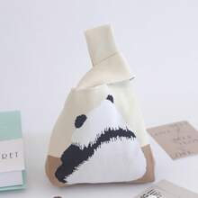 Men Tote Bags - B-back View Panda Rice [90g] - View 1