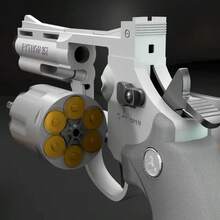 Revolver Python 357 Juguete Fidget Pistola Antiestres 3d - Blanco - Ver 7