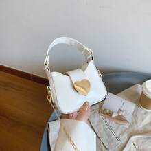 1pc Holographic Laser Girl's Handbag With Chain Strap, Crossbody Shoulder Bag - one-size - View 12