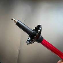 Foldable Hiking Stick, Lightweight Walking Cane, Portable Adjustable Aluminum Alloy Anti-Slip Trekking Pole, Unisex - Red - View 3