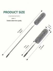 Brosse de nettoyage de radiateur à long manche multifonctionnel, Brosse de nettoyage de conduit de sèche-linge, Kit de nettoyage de conduit de sèche-linge en acier inoxydable, Brosse à peluches de sèche-linge, Brosse à peluches manuelle, Brosse de nettoyage de peluches de réfrigérateur et de conduit de sèche-linge flexible, Outil de nettoyage de peluches flexible - Multicolore - Voir 3