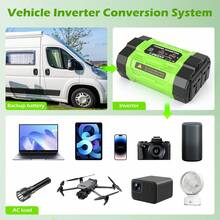 10000W Peak Portable Car Power Inverter, 5000W Continuous 12V To 220V Converter With 6 Fast Charging Ports, Hidden High-Current Terminals & Smart Safety Protection For Outdoor Emergency - Green 5 - View 7