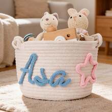 1 Giỏ đựng đồ cá nhân hóa, đan tay thêu nhiều màu sắc, hoa cầu vồng, sao, mặt trời, quà tặng lễ Phục sinh, giỏ trang trí nhà cửa, giỏ quà tặng tiệc tùng, quà tặng lễ Phục sinh, giỏ đựng đồ du lịch - Nhiều màu - Xem 38