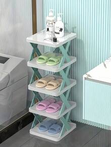 Stackable Vertical Shoe Rack, Shoe Organizer Rack, Jewelry Display Stand, Makeup Storage Shelf For Entryway, Closet, Hallway, Bathroom, Bedroom, Dorm, Home Decor, Bathroom Decor, Storage, Back To School Supplies - Multicolor - View 7