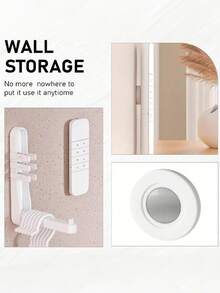 5/1 pieza Soporte magnético para control remoto, Caja de almacenamiento de control remoto, Soporte de montaje en pared flotante, Soporte pequeño, Instalación sin taladro, Soporte de montaje en pared para control remoto de silicona, Estante para TV y herramientas, Almacenamiento montado en pared para controles remotos de TV y aire acondicionado, Soporte magnético para regleta de alimentación con ganchos a presión. - Multicolor - Ver 3