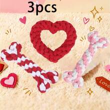 Puppy Teething Rope Toy - Cartoon Bone Interactive Chew Toy, Suitable For Small And Medium Dogs - Multicolor - View 11