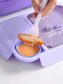 Microwave- Bento Box With Sauce Compartment, Leak-Proof Sealed Plastic Rectangular Lunch Box, Stackable Reusable Durable, Includes Utensils, Cute Lunch Box - 49oz/1450ml - View 8