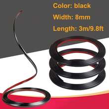 118.11厘米可移除自粘墙面装饰条，D形柔性哑光黑色装饰条，适用于防溅板、镜子、墙壁、窗户和门框，防水粘性装饰条 - Wall Molding Trim - 查看 7