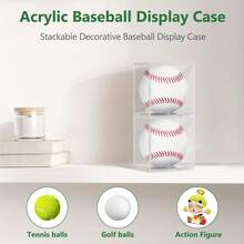 8pcs Clear Baseball Display Cases, Transparent Baseball Display Boxes For Signed Baseballs - Multicolor - View 3