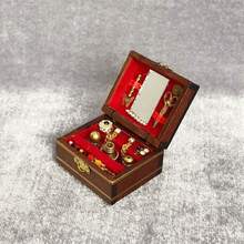 1pc 1:12 Scale Vintage Vanity Set - Luxury Jewelry Box Miniature Model, European Retro Palace Furniture, High-Precision Micro Landscape Art Display, Collectible Mini Art Creative Gift - Suitable For Birthday, Valentine's Day, Easter And Other Holidays - Multicolor - View 13