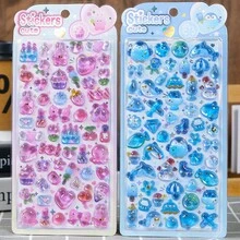 1 ou 2 adesivos aleatórios de animais fofos de desenho animado, ideais para scrapbooking, projetos DIY, álbuns de fotos, diários, etc. Adesivos coloridos de gato e coelho de desenho animado. - Multicolorido - Ver 6