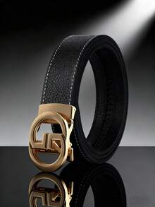 男士合金自动扣皮带 - 轻盈奢华时尚高端商务皮带，47英寸，牛仔皮带。适合派对聚会和办公室通勤，经久耐用 - 是节假日和周年纪念日送给男友和父亲的完美之选。 - 彩色 - 查看 2