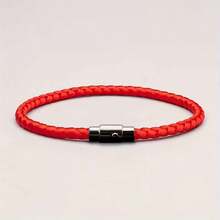 1pc Men's Braided Rope Bracelet, Men's Red String Bracelet, Magnetic Couple Bracelet, Father's Day Gift - Multicolor - View 1
