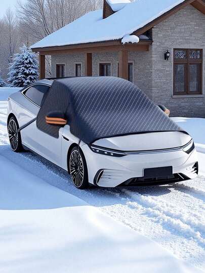 1 pieza Cubierta magnética para parabrisas de coche contra la nieve, protector de parabrisas de invierno extra grande, parasol portátil para coche contra el polvo/lluvia/sol, se ajusta a todos los vehículos, cubierta de parabrisas de tela Oxford con protección UV y función antinieve, fácil de instalar, uso en todas las estaciones, protección invernal contra el hielo y la nieve, regalo del Día de la Madre, decoración de dormitorio, jardín, decoración de cocina, verano, playa, artículos esenciales de viaje, decoración de habitación, Squishy, graduación