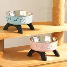 Stainless Steel Anti-Slip Anti-Fall Pet Bowl With Raised Stand For Cats And Dogs - 100ml - View 2