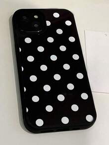 JADC Polka Dot Printed Fashion TPU Phone Case For [Phone Model] Anti-Drop Waterproof Shockproof Scratch Resistant Protective Cover - màu đen - Xem 5