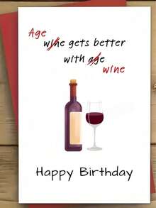 Funny Wine Themed Birthday Card - "Wine Makes Life Better" - The Perfect Gift For Family, Friends And Loved Ones - Multicolor - View 4