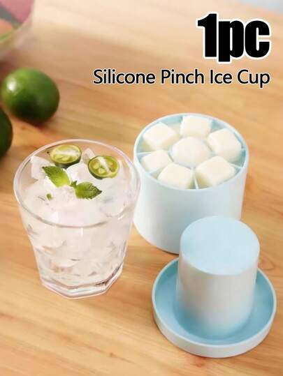 硅胶制冰格，DIY制冰，圆柱形冰模，家用酒吧适用，非常适合节日派对、啤酒、葡萄酒、鸡尾酒，可用作冰箱冷冻储冰盒，易于使用的派对饮品制冰器