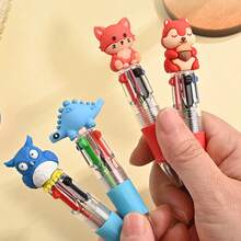 10/20/30/15支装动物主题圆珠笔套装（青蛙、大象、狮子、企鹅、斑马、兔子），适用于办公、爱好、学校纪念品、完美派对礼物、文具、动物主题配件、趣味笔、书写流畅、塑料笔、书写工具、可替换笔芯、圣诞礼物 - 彩色 - 查看 3