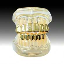 1 Set Minimalist Letter Smooth Teeth Grillz, Unisex Everyday, Party, Festival Accessory - Multicolor - View 2