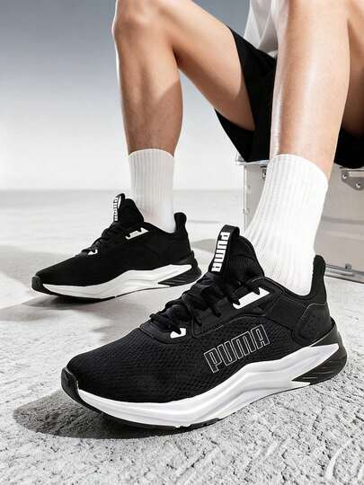 Puma FTR Wave Shock-Absorbing Breathable Running Shoes, Men & Women Gym Training Fitness Sneakers, 311095-01