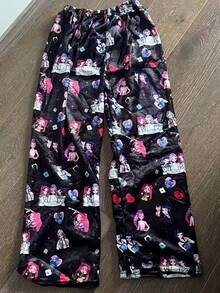 1pc KPOP Anime Print Loose Casual Lounge Pants, Multiple Colors, Korean Style, Autumn/Winter Thermal Lining - Multicolor - View 21