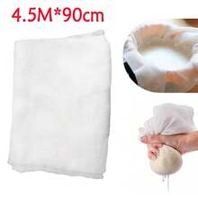 5 Yards Cotton Cheese Cloth Food Straining Butter Muslin Gauze Cooking Draining Fine Reusable - White - View 1