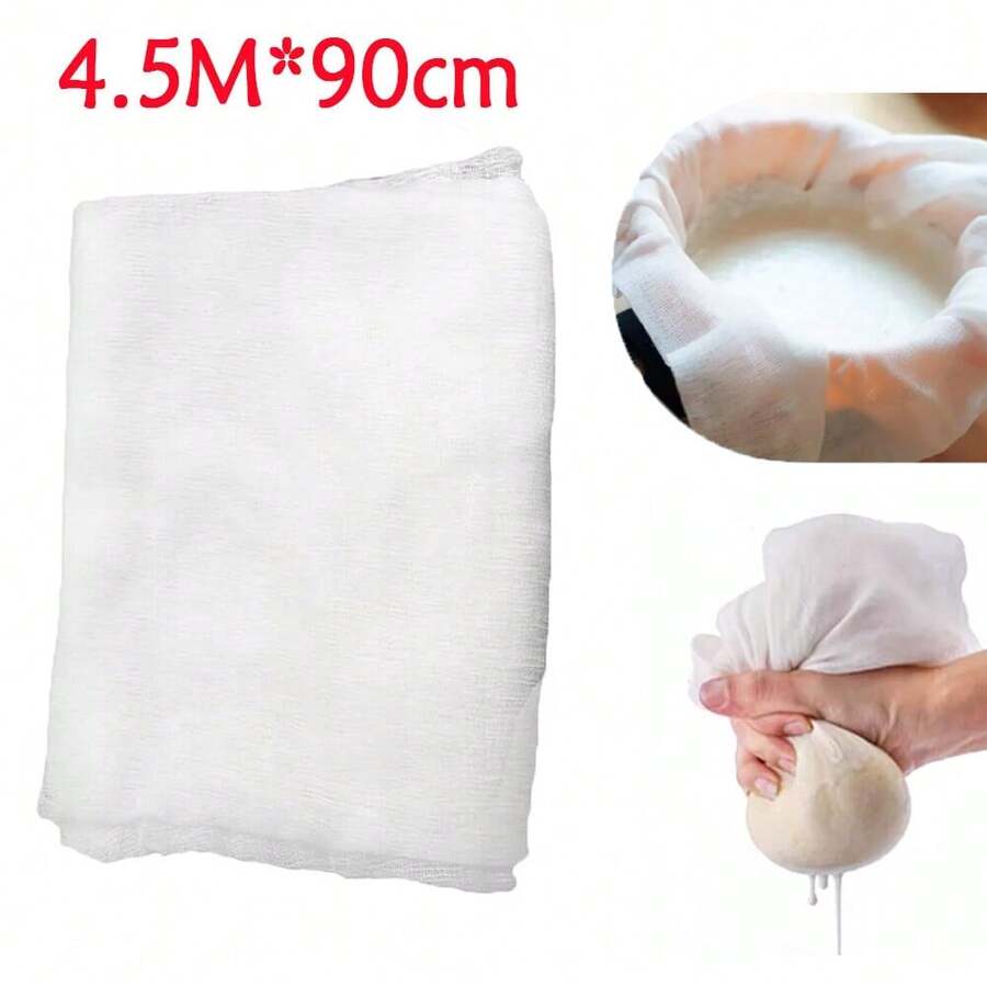 5 Yards Cotton Cheese Cloth Food Straining Butter Muslin Gauze Cooking Draining Fine Reusable - White - View 1