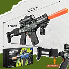 Soft Dart Automatic Toy Sniper Rifle. Toy Foam Launcher Dart Toy With 40 Darts, Electric Soft Dart Gun, Toy Gun Suitable For Boys, Toy Foam Cannon Set - Army Green - View 3