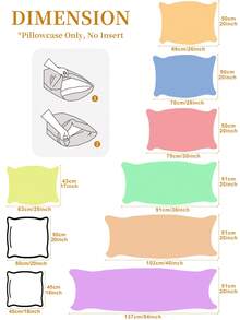 1/2pcs Cute Bow Stripe Print Polyester Pillowcases With Pom Pom Fringe, Romantic Princess Style Pillow Shams, Pink Throw Pillow Cover For Sofa Couch Bed, Without Insert - Pink - View 3