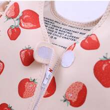 Strawberry Print Ruffle Sleeve Kids Life Jacket - Lightweight Buoyant Swimming Jacket Suitable For Toddler Girls - Multicolor - View 6
