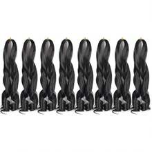 Tóc giả bện kiểu Pháp, dài 12/16/20/24 inch, kiểu gợn sóng nhẹ, bồng bềnh, màu nâu số 4, chất liệu tổng hợp. - Nhiều màu - Xem 13