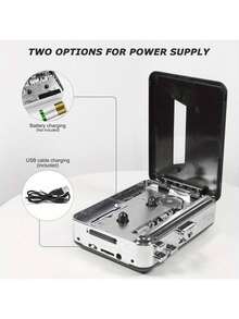 Máy nghe băng cassette cổ điển cầm tay - Chuyển đổi băng cassette sang MP3 với chức năng tự đảo chiều, nguồn điện kép (USB/Pin) & loa tích hợp, cắm là chạy cho Windows/IOS, bao gồm tai nghe, chất lượng âm thanh stereo độ trung thực cao, thích hợp cho những chuyến du lịch hoài cổ, thể thao, văn phòng, bảo vệ bộ sưu tập băng cassette cũ, món quà lý tưởng cho những người yêu âm nhạc. - Nhiều màu - Xem 9