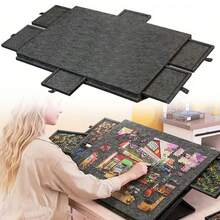 Tilting Puzzle Board With Stand & Cover, 1000-Piece, Six Drawers, Portable - Dark Gray - View 9