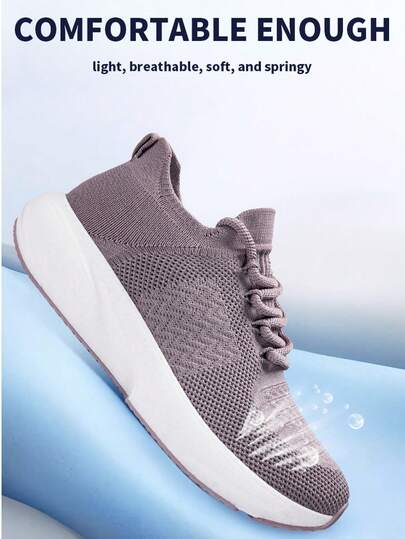 Giày thể thao nữ thời trang, giày buộc dây, giày thể thao đế bằng lưới thoáng khí dành cho nữ, giày chạy bộ thường ngày.