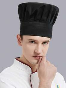 1顶可调节男女通用厨师帽，多色可选，厨房烹饪护发，适用于烘焙师、餐厅、工厂等场所，厨师帽、服务员制服，日常专业使用。 - 彩色 - 查看 5