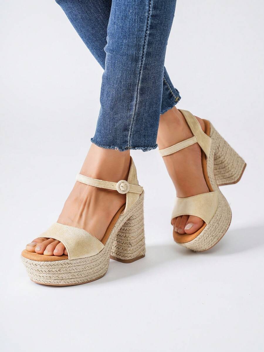 Women Platforms & Wedge Sandals - 米色 - 查看 1