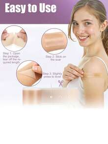 Miếng dán trị sẹo bằng silicon y tế có thể tái sử dụng, phù hợp với mọi loại sẹo - Vô hình, mềm mại, cũng có thể dùng làm miếng dán trị phồng rộp gót chân. - Nhiều màu - Xem 3